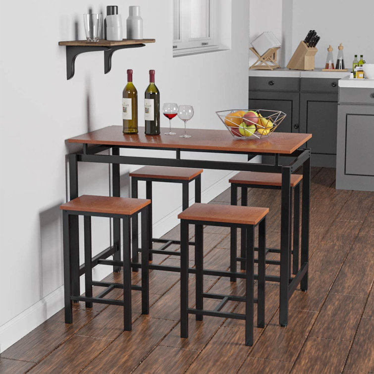 Wade Logan® Haight 4 Person Counter Height Dining Set & Reviews Wayfair